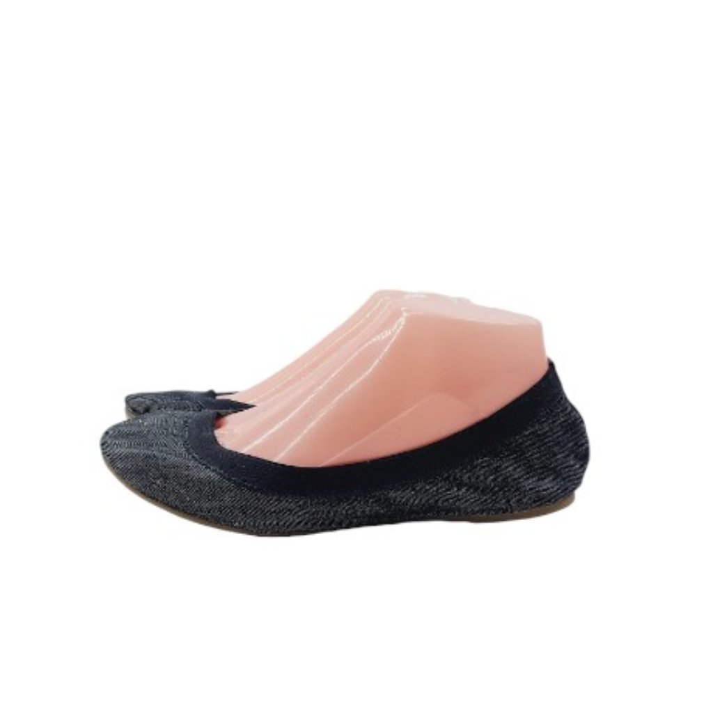 Talbots Women's Blue Denim Almond Toe Slip-On Ballet Flat Size Us 7m